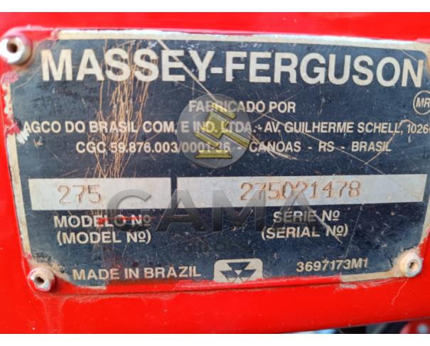 Foto de TRATOR MASSEY FERGUSON 275 - ANO 2002